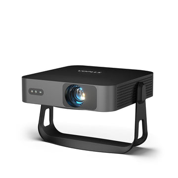 [360°Adjustable Stand & 2000 ANSI] VOPLLS Upgrade 4K Projector with WiFi and Bluetooth, Auto Focus Keystone & 1080P Portable, Smart Outdoor Projector with Adjustable Stand for Home Bedroom (Black?