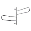 APUM Wall Mounted Electric Towel Warmer, Plug-in 180° Swivel Bathroom Warmer Radiator Rack Silver Heated Towel Rail