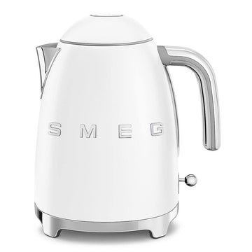 Smeg 7 Cup Water Kettle KLF03 Matte White with Soft-Opening Lid and Auto Shut-Off (Renewed)