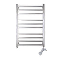 APUM Electric Wall Mounted Towel Warmer, Rail Heated Rack 304 Stainless Steel Towel Warmer Rack for Bathroom (Round Tube Plug)