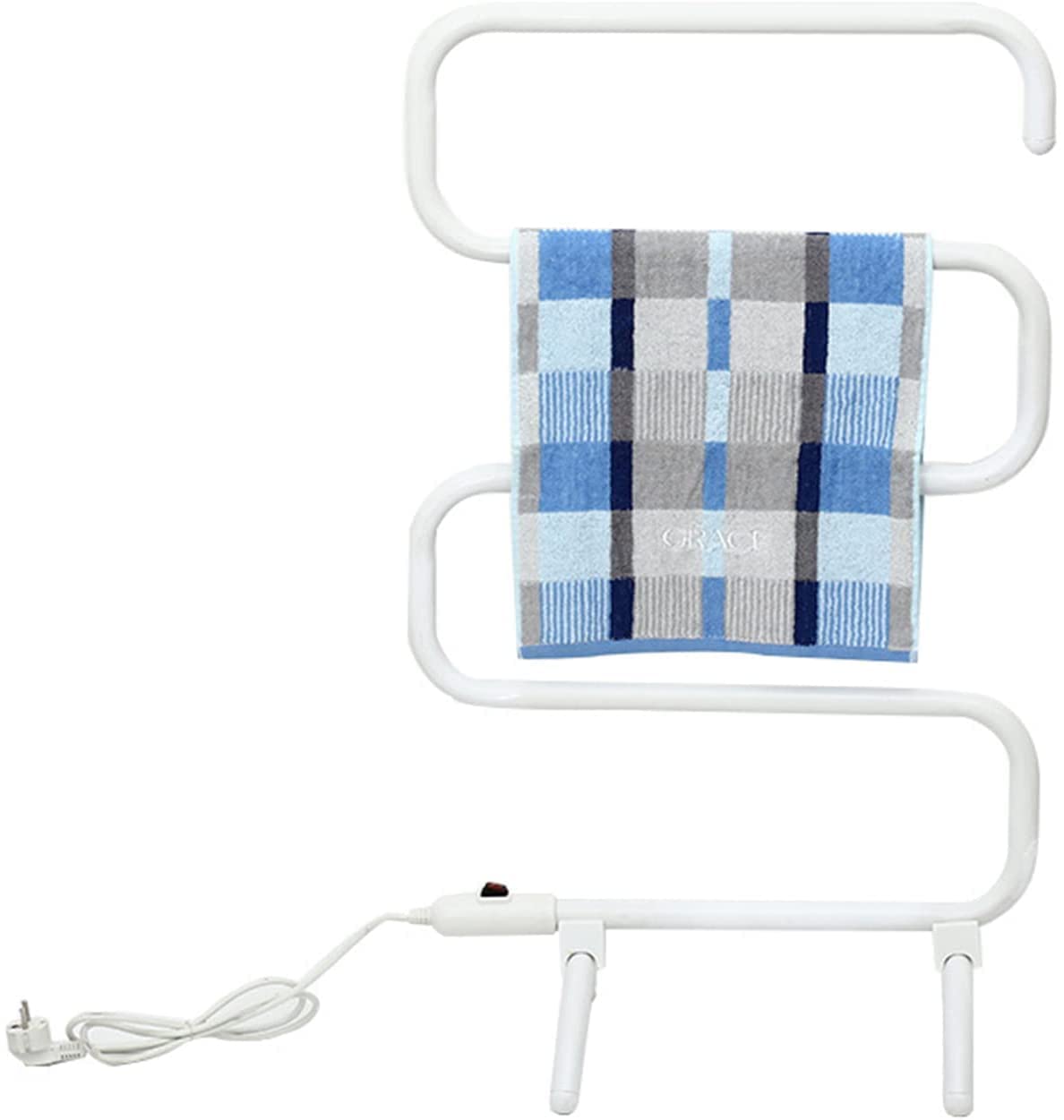 Independent Heated Towel Rack, Electric S-Shaped Towel Heater, Low-Carbon Portable tatic Towel Radiator, Suitable for Bathroom Hotel Bath Center