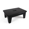 Consdan Step Stool for Bed - Usa Grown Oak, Wooden Stool for Adults and Seniors, 6.5" High, Non-slip Mat, No Assembly Needed, Solid Wood, Black