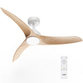 Ceiling Fans with Lights, 42 inch Low Profile Ceiling Fan with Light and Remote Control, Flush Mount, 3CCT, Dimmable, Quiet Reversible Motor, Modern Ceiling Fan for Bedroom Indoor/Outdoor Use
