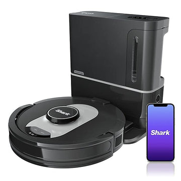 SHARK AV2501AE AI Robot Vacuum with XL HEPA Self-Empty Base, Bagless, 60-Day Capacity, LIDAR Navigation, Perfect for Pet Hair, Compatible with Alexa, Wi-Fi Connected Black, RV2502AE (Renewed)