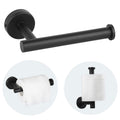Toilet Paper Holder - SUS 304 Stainless Steel Toilet Paper Holder Wall Mount, Toilet Paper Roll Holder for Bathroom, Kitchen, Washroom - Matte Black