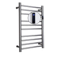 10-Bar Wall Mounted Towel Warmer, 88W Electric Heated Towel Rack for Bathroom Towel Heater Rail,Square Tube,Hardwired (Round Tube Plug in)