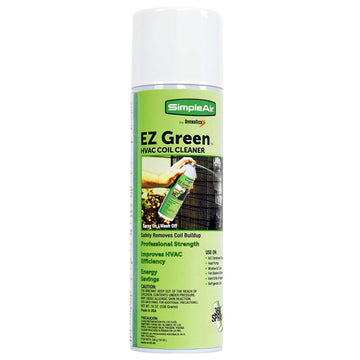 EZGA EZ Green Biodegradable HVAC and Air Conditioner Coil Cleaner Foam Aerosol Spray, 360 Degree Nozzle, 19 fl. oz, Clear