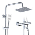 Shower Faucets Bathroom Thermostatic Shower Faucet Bath Shower Mixer Set Waterfall Rain Shower Head Set Bathtub Faucet Tap