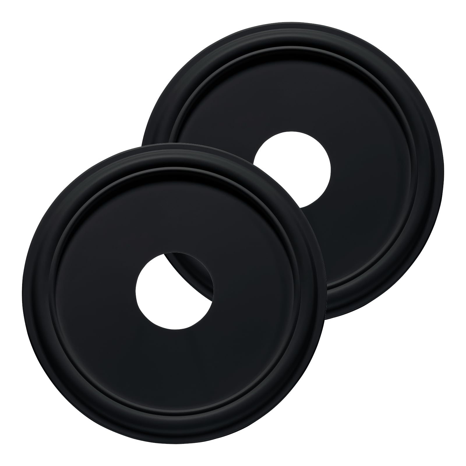 Molded Nylon Ceiling Medallion for Light Fixtures and Ceiling Fans Black 13"OD x 4"ID x 1-1/8"P (Fits Canopies up to 10-1/2")