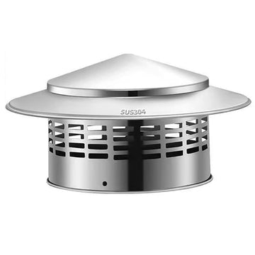 6 Inch Round Chimney Cap for Vents Rain Cap, 304 Stainless Steel Cone Top Chimney Cap with Screen, Fireplace Exhaust Cover for 6" Stove Pipe