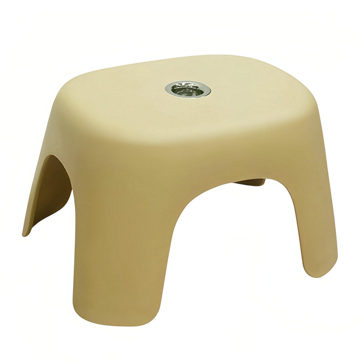 Plastic Step Stool, Heavy-duty Abs Shower Bath Stool Anti-slip, Compact Size for Bathroom, Kitchen, Entryway Beige, Begie