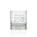 Rolf Glass 1776 10oz On the Rocks Whiskey Glass | America250™ Officially Licensed | America's 250th Anniversary Commemorative Glass | Made in the USA | Hand Engraved Logo | Packaged in Gift Box