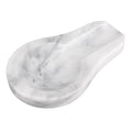 Marble Spoon Rest for Kitchen Stove Countertop, Marble Utensil Holder, Perfect for Spatula, Ladle, Fork (1, Light Grey, 4 * 6.5)