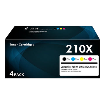 210X 210A Toner Cartridges 4 Pack MFP 4301fdw Toner Compatible for HP 210X W2100X W2100A High Yield for Color LaserJet Pro MFP 4301fdw 4301fdn 4201dn 4201dw Printer Ink Black Cyan Yellow Magenta