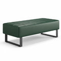 Brysj Waiting Room Bench Faux Leather Office Guest Chair Upholstered Lobby Furniture for Home Conference Room Beauty Salon Shop Barbershop
