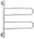 Electric Heated Towel Rack, 180° Rotatable Hot Towel Warmer, Bathroom Wallmounted Stainless Steel Towel Rackand Drying Rack,Bath Towel Dryer,