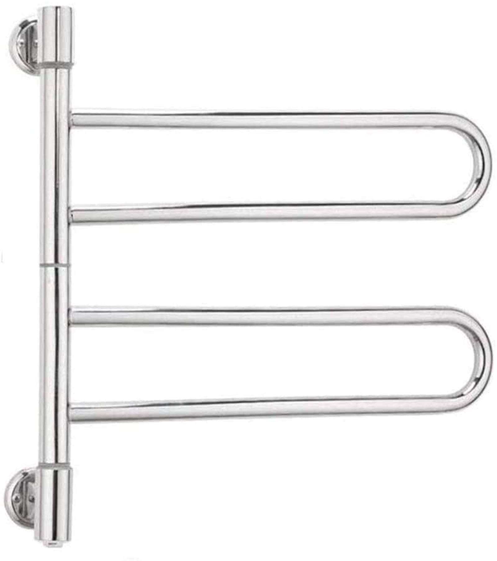 Electric Heated Towel Rack, 180° Rotatable Hot Towel Warmer, Bathroom Wallmounted Stainless Steel Towel Rackand Drying Rack,Bath Towel Dryer,