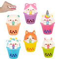 Rhode Island Novelty Micro Squish Animal Bubble Tea 2" 12 Pack