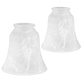 Skelang 2 Pcs Ceiling Fan Light Shade, Lip Lamp shade, Bell Shape Light Fixture Globes Replacement, Alabaste