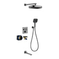 Thermostatic Shower System, Gray Bathroom Shower Faucet Set, Shower Head and Faucet Set, Shower Valve and Trim Kit, Shower Sets for Bathroom, Shower Fixtures, Tub and Shower Faucet