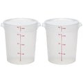 Cambro Food Storage Containers with Lids (BPA-Free) - 4 Quart - Food Grade Buckets with Lids (2 Pack) - For Dough Proofing and Brining (Translucent)