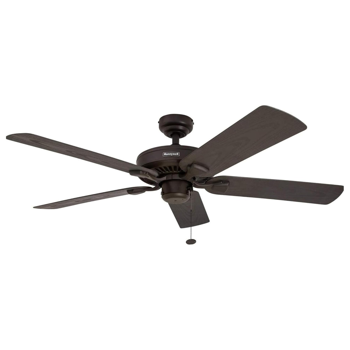 Honeywell Belmar 52-Inch Outdoor Ceiling Fan, Pull Chain, Tri-Mount, Bronze