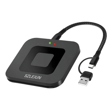 CAC Reader USB/Type-C - DOD Military CAC Smart Card Reader for Win/Mac/Linux/Android- PIV, PKI, EMV, eSIM, eID,Java Card Compatible with Testing Tools & SDK