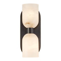 Alora Lighting Lucian 11" Wall/Vanity Light | Urban Bronze Finish | Alabaster Shade | Transitional Bathroom Wall Light | Made of Steel and Alabaster | 3.63"W x 11.5"H x 5.38"E | WV338902UBAR