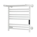 Towel Warmer Drying Rack with Timer, Bathroom Wall Mounted Electric Heater Towel Rack, 8 Bar Heating Towel Rail with Top Shelf, 304 Stainless Steel White Finish, 500X500x240mm,Hardwired (Plug in)