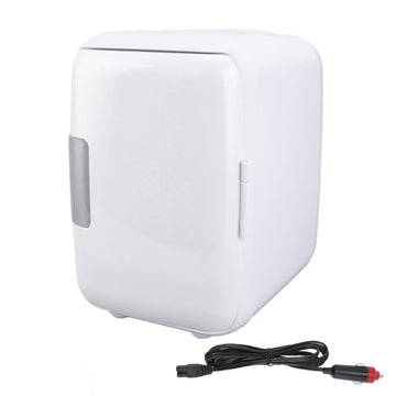 Mini Fridge, 4 Liter/6 Can Portable Thermoelectric Cooler and Warmer, Small Compact Refrigerator for Skin Care, Cosmetics, Beverage, and Food, Freon & Eco