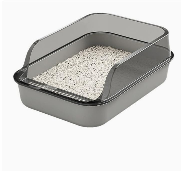 Semi-Enclosed Cat Litter Box, Extra Large, Anti-Spill, Thickened, Odor-Proof (Extra-Large Mint Green)