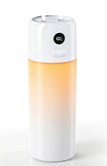 Portable Mini Humidifier, 500ml Rechargeable Dual Mist, Auto Timer & Dry-Burn Protection, with Night Light, for Bedroom Office AC Room Plants Car Travel (White)