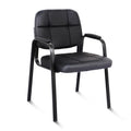 Clatina Guest Reception Chair, Conference Room Chairs Waiting Room Chairs with Padded Arms Desk Chair No Wheels Leather Office Chair for