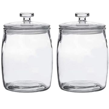 Ritayedet 2 Pack Cookie Jar, Half Gallon Glass Jars with Lids, Candy Jar