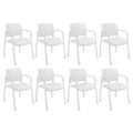 Clatina Mesh Back Guest Reception Stacking Chair with Wheels, Waiting Room Stackable Chairs with Upholstered Leather Seat & Ergonomic Lumbar