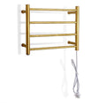 Bathroom Wall Heater Wall Mounted ElectricTowel Rack, Heated Drying RacksTowel for BathroomTowel Warmer, Stainless Steel 4 Bars Polished, Golden(