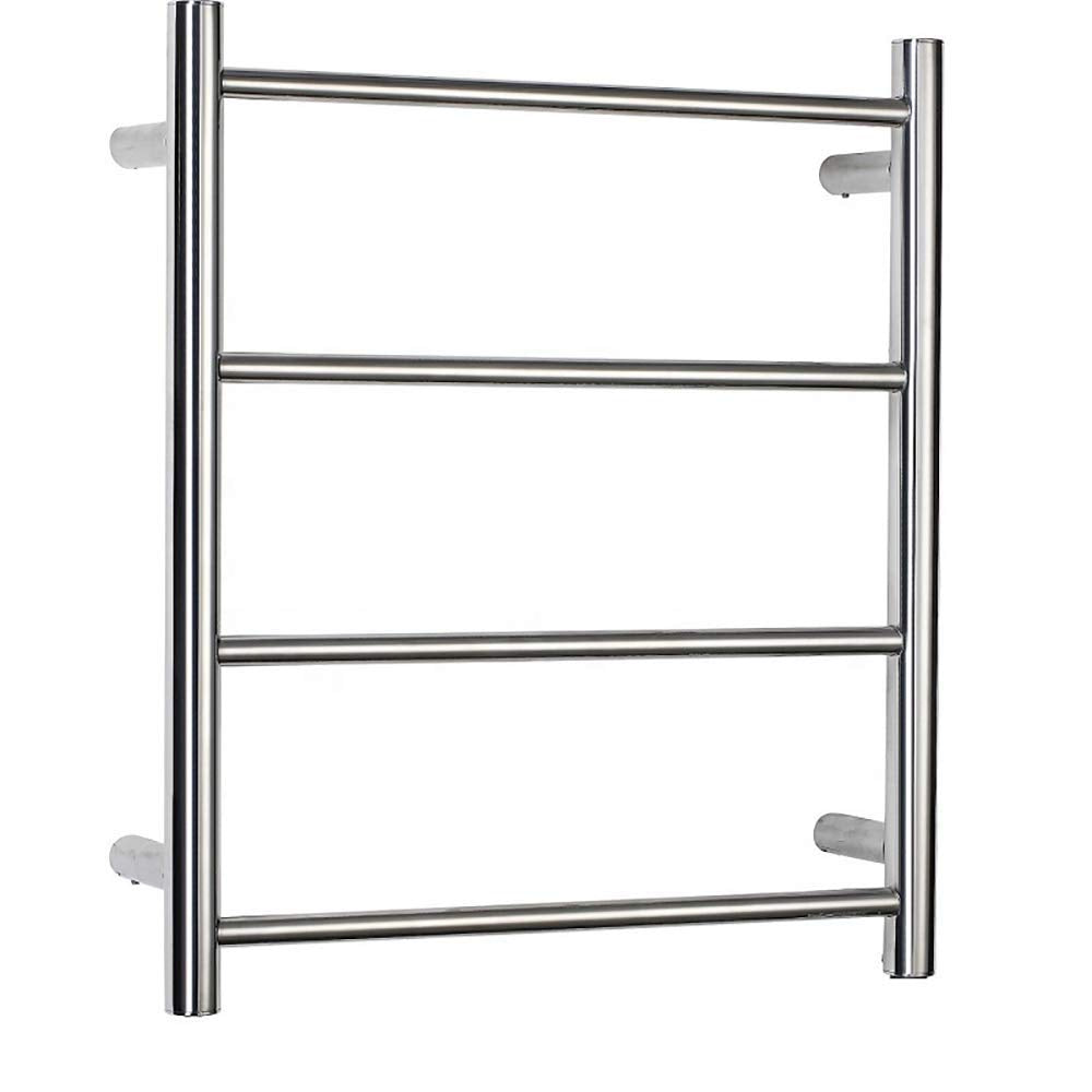 APUM Electric Heated Drying Racks for Bathroom Stainless Steel Polished Wall Mounted Towel Warmer 4 Bars Bath Towel Heater,Hardwire