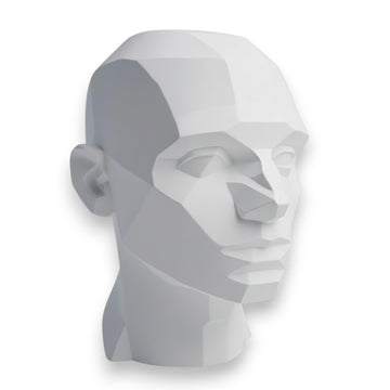John Asaro Style Planar Head Size XL, Color White, 10" inches 25.4 cm Planar Bust, Made 100% in The US and Ships sameday, Learn The Planes of The Head, Human Head for Medical and Artistic Drawing.