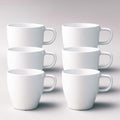 6-Pack 10oz Unbreakable Coffee Mugs, Microwave Safe Premium Drinkware (Up to 320?), Lightweight Shatterproof White Cups for Keurig, Kids, RV & Camping, BPA-Free (White)