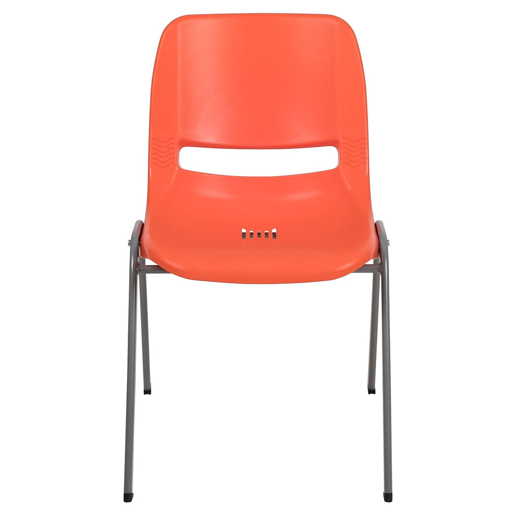 Flash Furniture Hercules Ergonomic Stack Chair, Orange, 5-pack, Set of 5