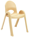 Angeles Value Stack 13" Child Chair, Natural Tan, 4 Pack, Stackable Ergonomic Seating Solution for Classrooms and Homeschools