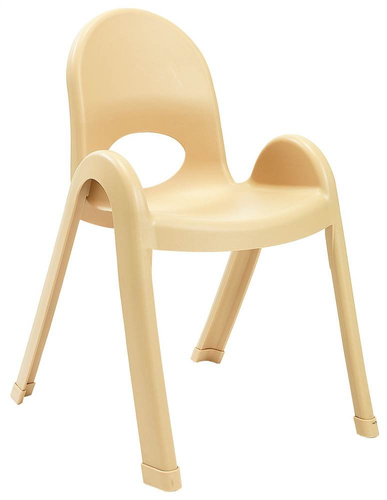 Angeles Value Stack 13" Child Chair, Natural Tan, 4 Pack, Stackable Ergonomic Seating Solution for Classrooms and Homeschools