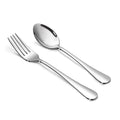 Forks and Spoons Set, 6PCS 6.7" Salad Forks and 6PCS 6.7" Soup Spoons, Stainless Steel Silverware set of 12, Mirror Polished & Dishwasher Safe