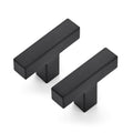 JOY DECOR Cabinet Knobs, Black Cabinet Handles, 2 Pack Kitchen Knobs 2 Inch, Single Hole Drawer Handles for Dresser Drawers