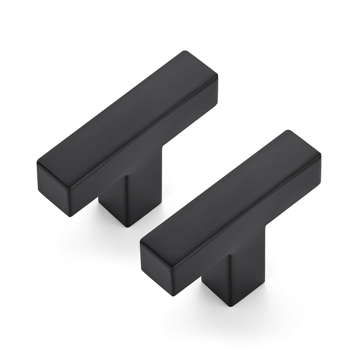 JOY DECOR Cabinet Knobs, Black Cabinet Handles, 2 Pack Kitchen Knobs 2 Inch, Single Hole Drawer Handles for Dresser Drawers