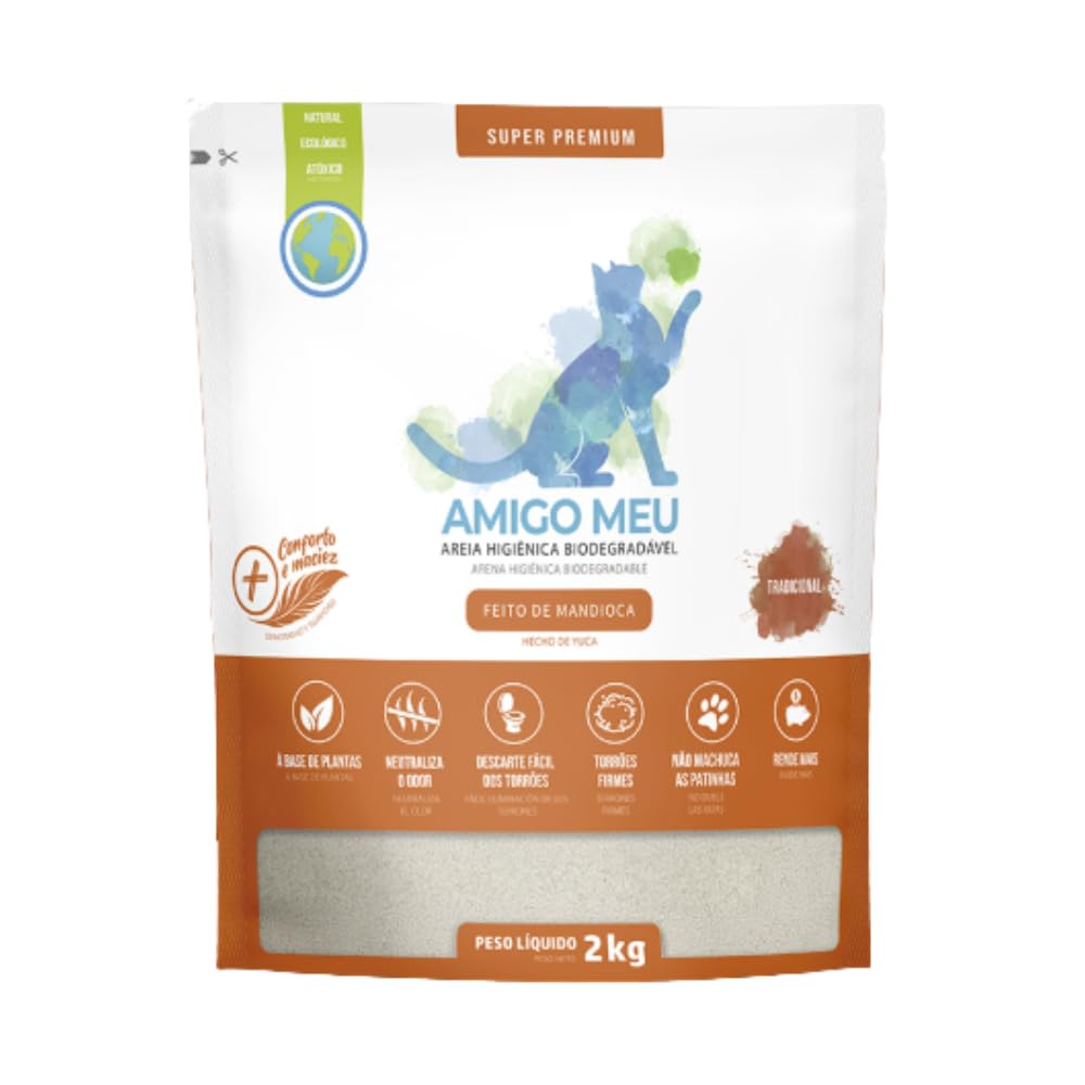Natural Cassava Cat Litter – Flushable, Strong Clumping & Biodegradable – Dust-Free, Low Tracking & Superior Odor Control – Soft Fine Grains for Sensitive Paws – Eco-Friendly & Plant-Based (Unscented)