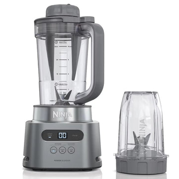 Ninja SS150 TWISTi Blender DUO, High-Speed 1500 WP Smoothie Maker & Nutrient Extractor* 3 Functions Smoothie, Frozen Drinks & Bowls, smartTORQUE, 34-oz. Pitcher & 18-oz. To-Go Cup, Cloud Silver (Renewed)