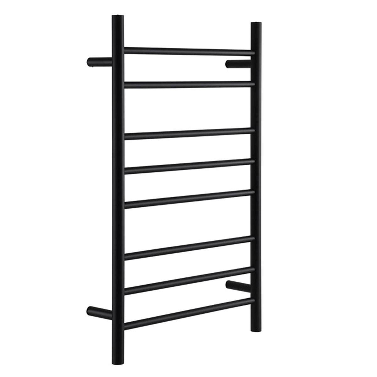 Electric Heated Towel Warmer Rack 8 Bar Wall Mounted Heated Towel Rail 304 Stainless Steel Constant Temperature Bathroom Matte Black Towel Radiator,Hadrwired (Plug in)