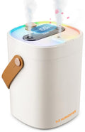 Humidifier for Bedroom, 2L Cool Mist Humidifier with Essential Oils Diffuser and Nightlight, Top Fill Humidifiers for Home, Auto Shut-Off, Carry Handle, Quiet Easy to Fill & Clean for Home