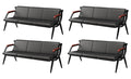 Wonline Waiting Room Bench, Office Furniture Reception Chairs with Arms, Leather Chairs Is Suitable for